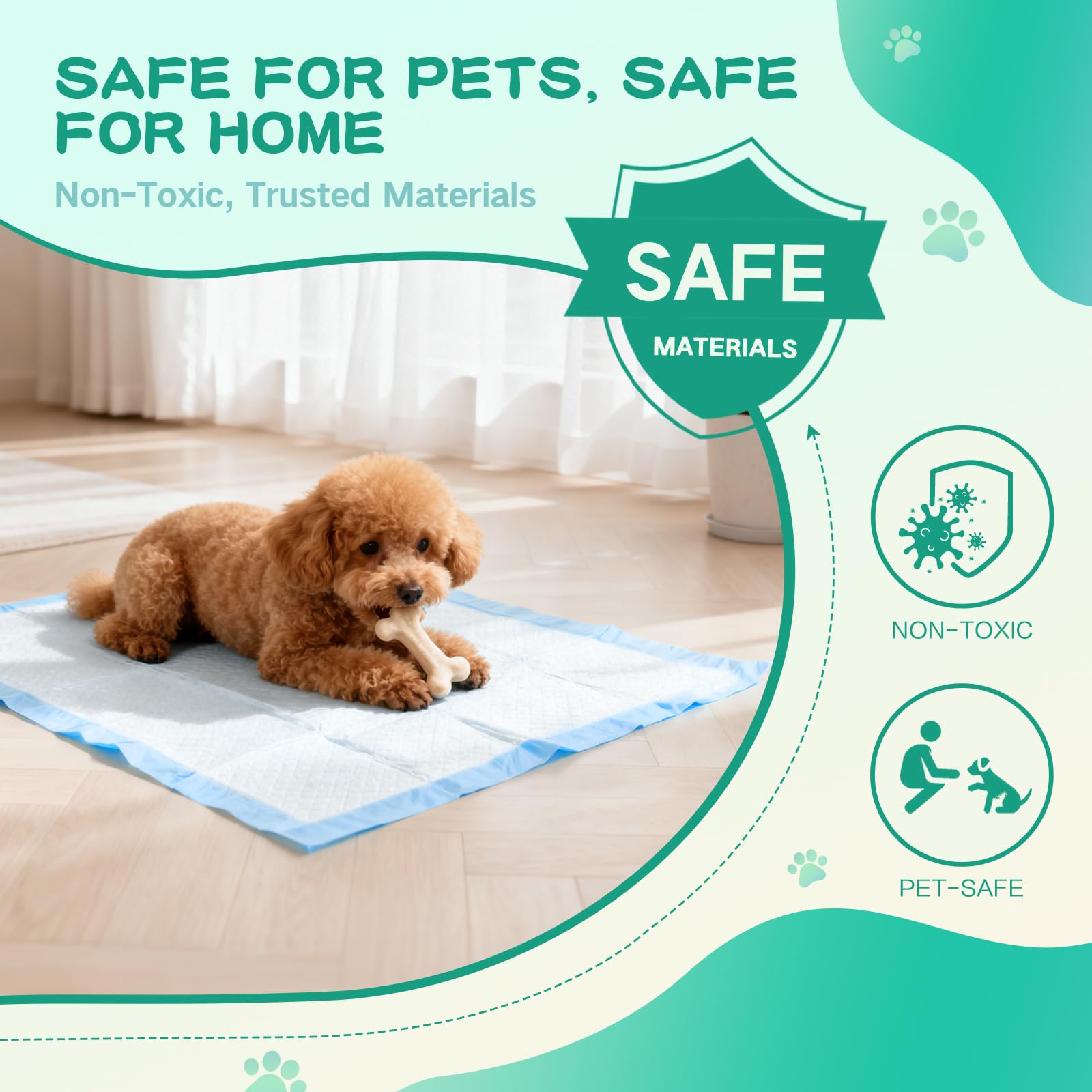 ZTAICOMGO pads ideal for car travel and home potty training.