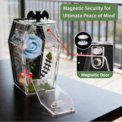 ZUIFIANLE coffin enclosure front-opening door minimizes top-web disturbance during access.