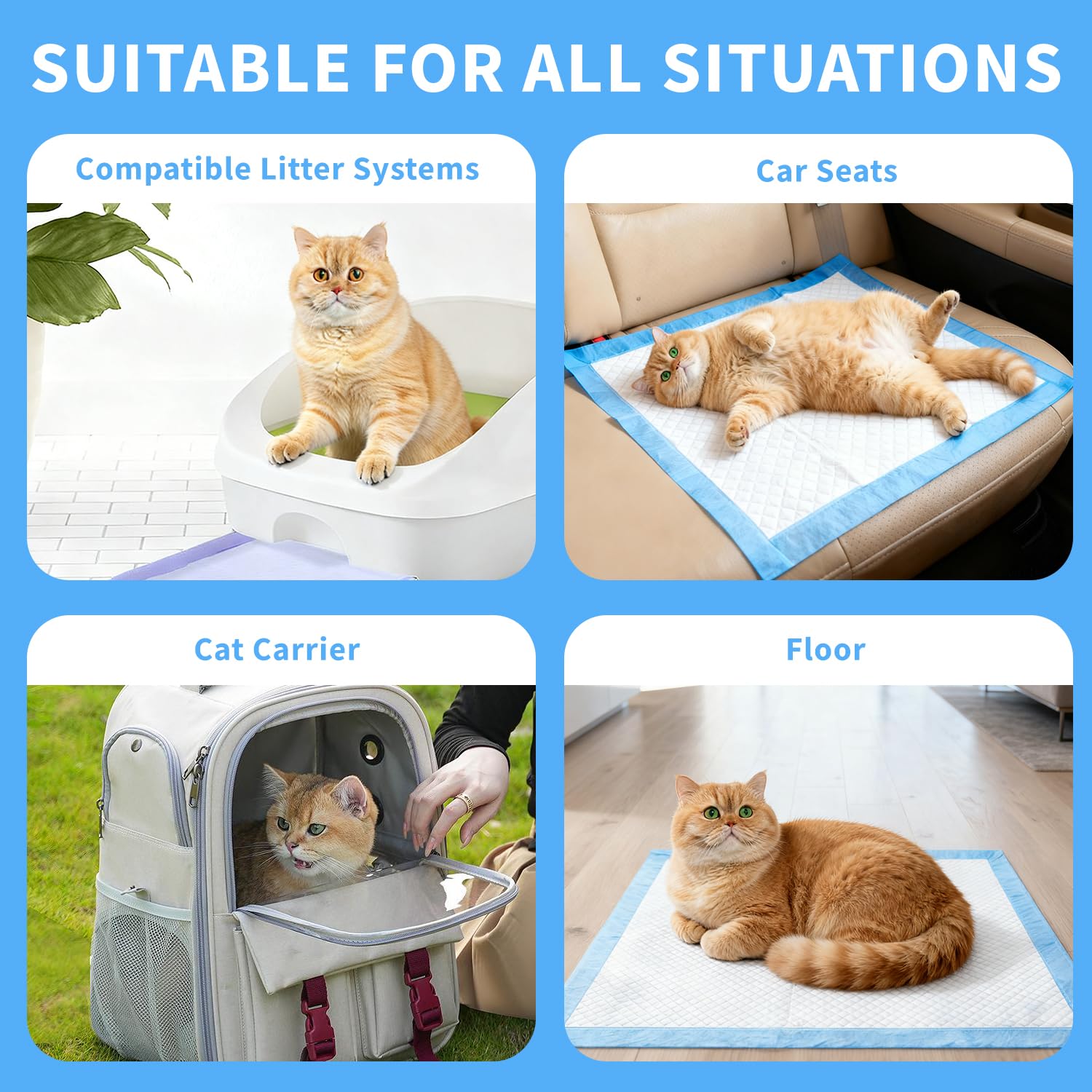 Zuiveu cat pads suitable for multiple indoor uses and travel.