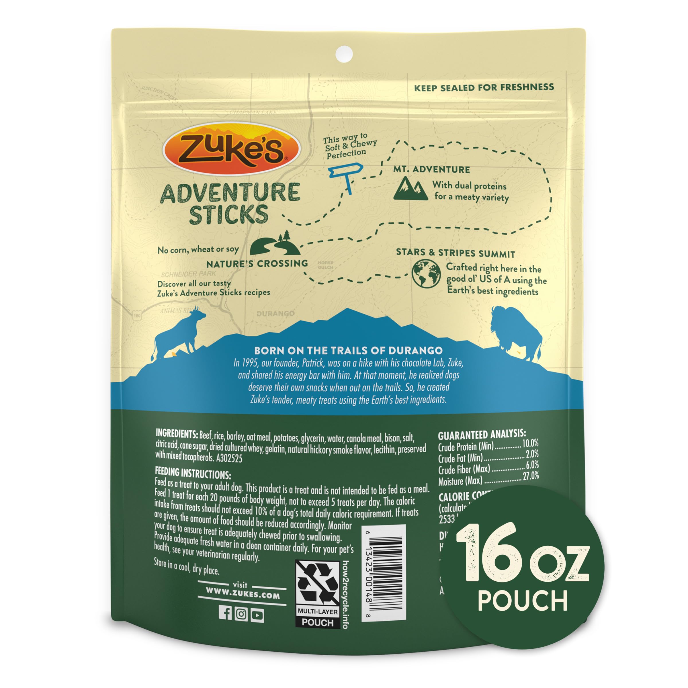 Zukes Adventure Sticks for all dogs image suggesting versatile rewards after play