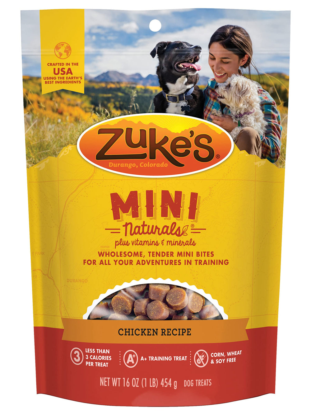 Zuke's Mini Naturals soft chewy treats perfect for quick rewards during training