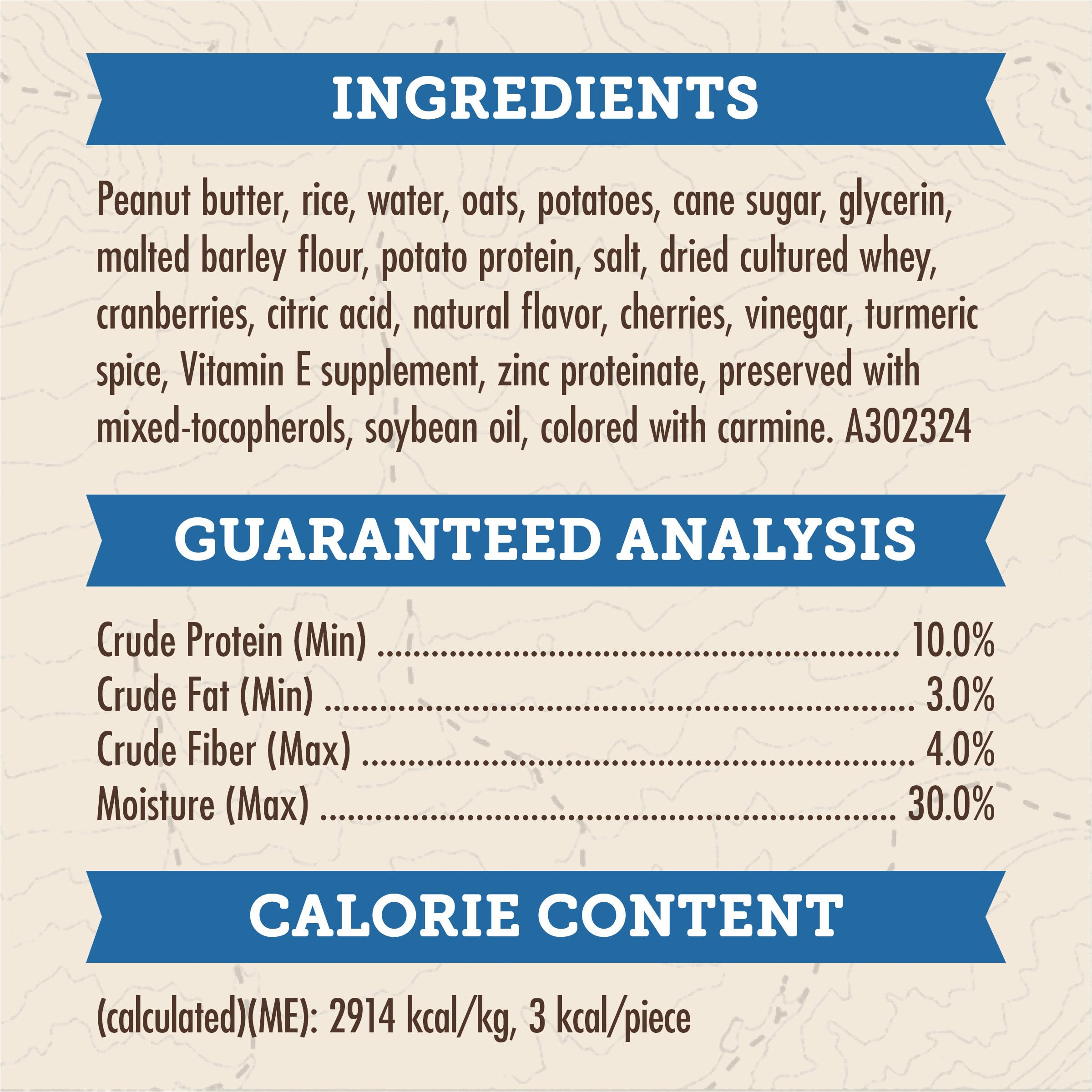 Zuke’s Trail Mix real peanut butter is the first ingredient.