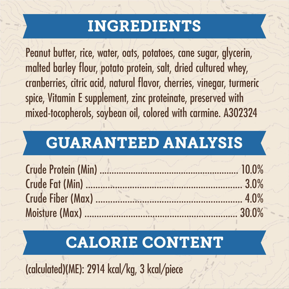 Zuke’s Trail Mix real peanut butter is the first ingredient.