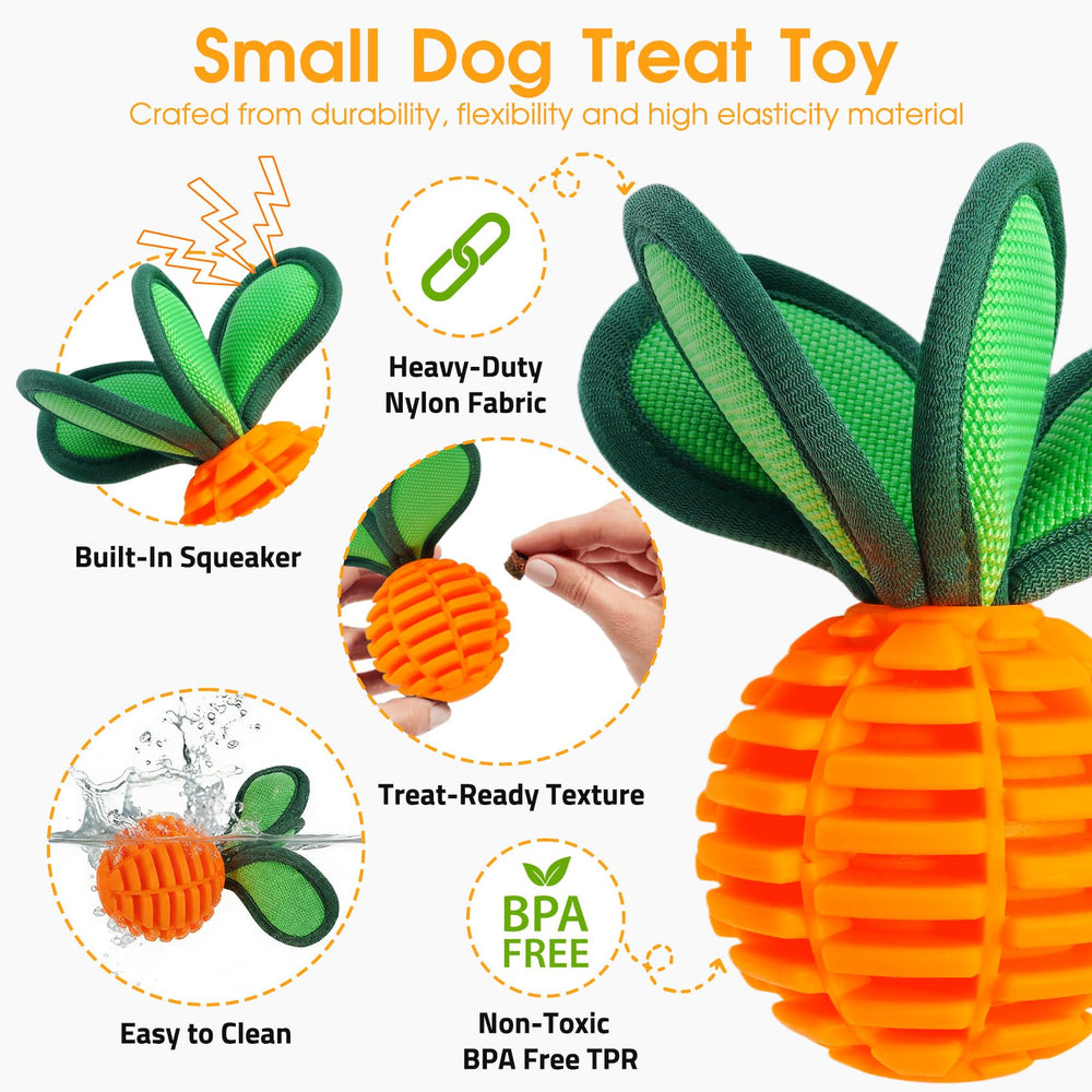 ZUMAEY squeaker ball keeps small dogs entertained with a satisfying leaf squeak.