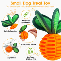 ZUMAEY squeaker ball keeps small dogs entertained with a satisfying leaf squeak.