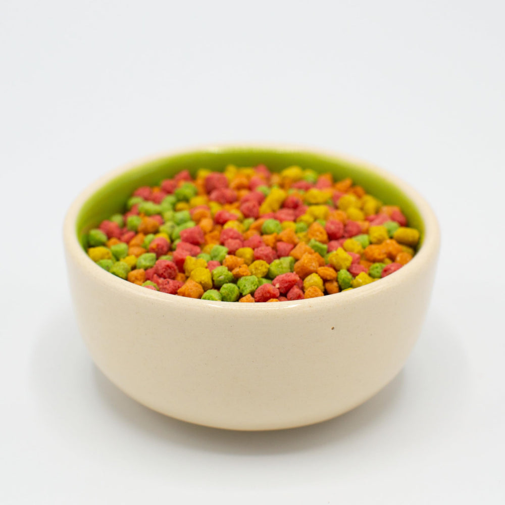ZuPreem FruitBlend daily portions help maintain consistent feeding in small birds.