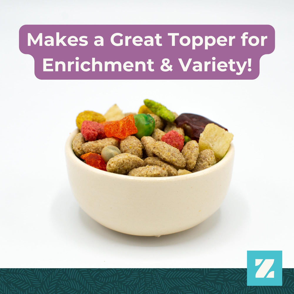 ZuPreem Pure Fun packaging image showing colorful mix foraging appeal.