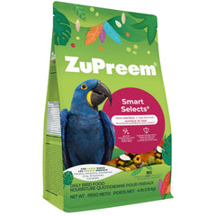 ZuPreem Smart Selects large bird food bag front showing trusted nutrition for big parrots.