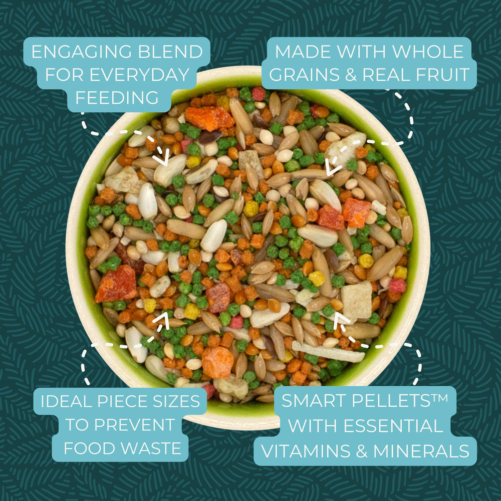 ZuPreem Smart Selects display featuring Amazons Macaws Cockatoos supports diverse large parrot diets.