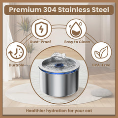 Filtration system with honeycomb cartridge preserves fresh-tasting water for pets