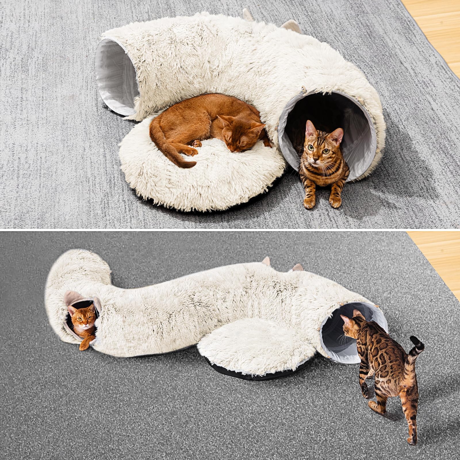 ZVBEK cat bed middle soft plush area is soft for naps