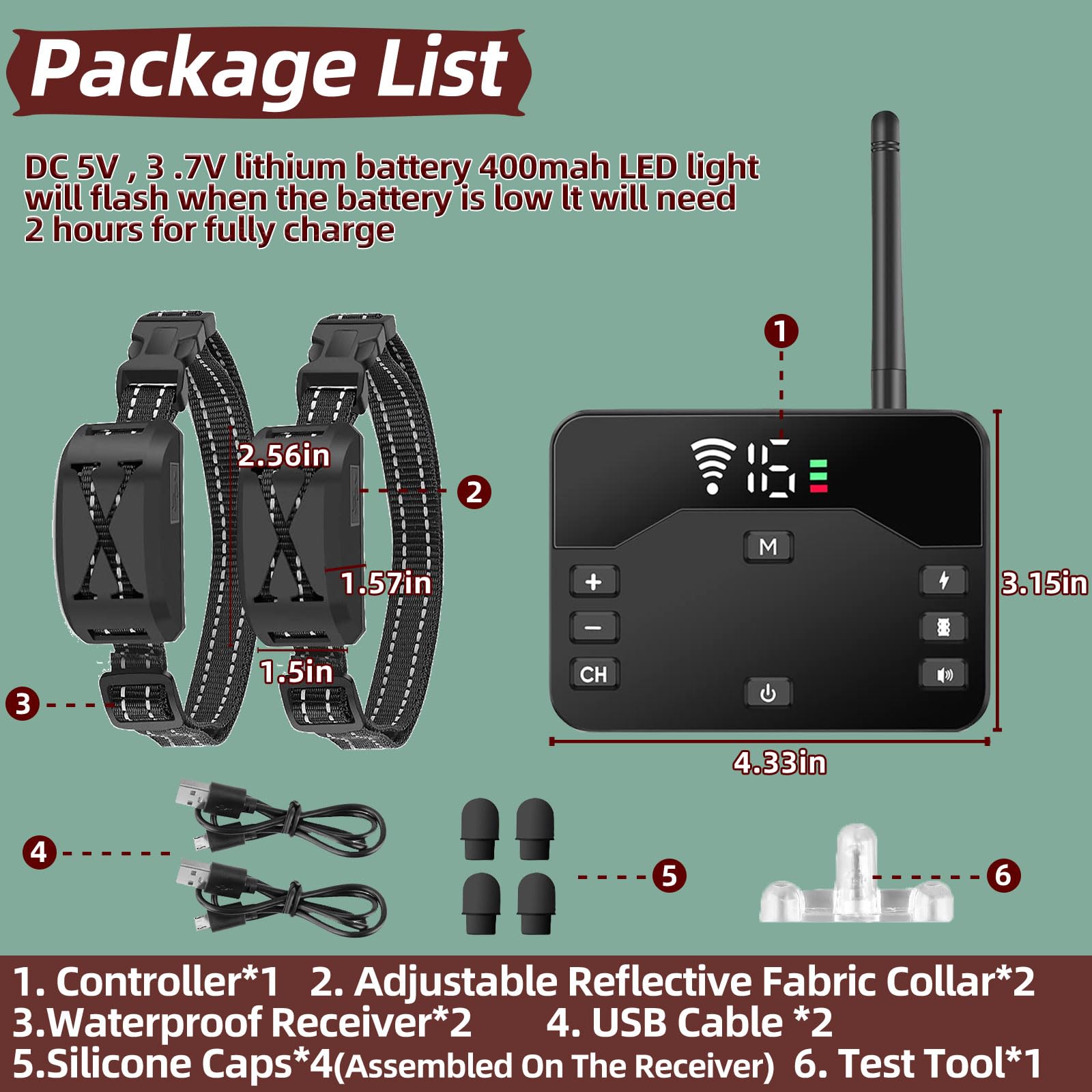 zvsay transmitter rechargeable fast-charge ensures quick daily setup