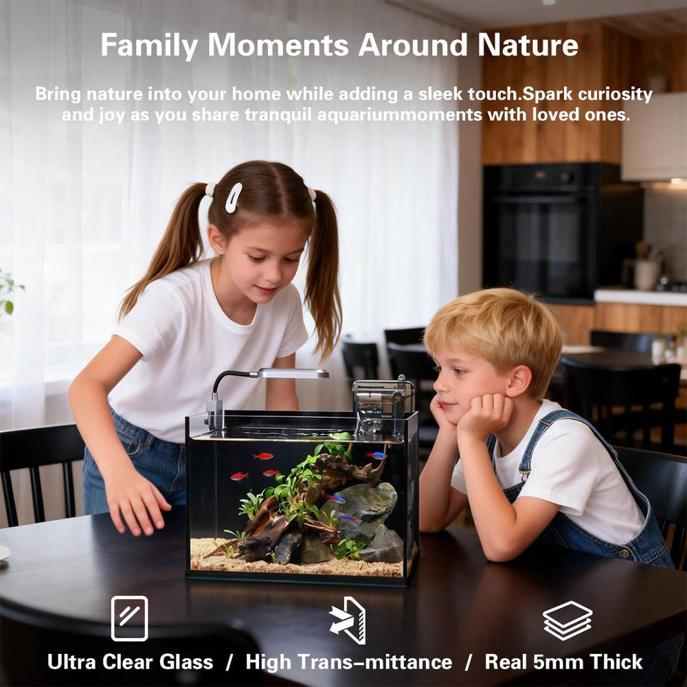 ZXIE-Cloud ultra-clear glass view promotes vibrant colors in small tanks.