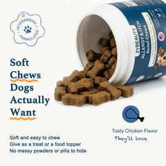 zybeauty dog allergy chews packaging label highlights vet-formulated support.