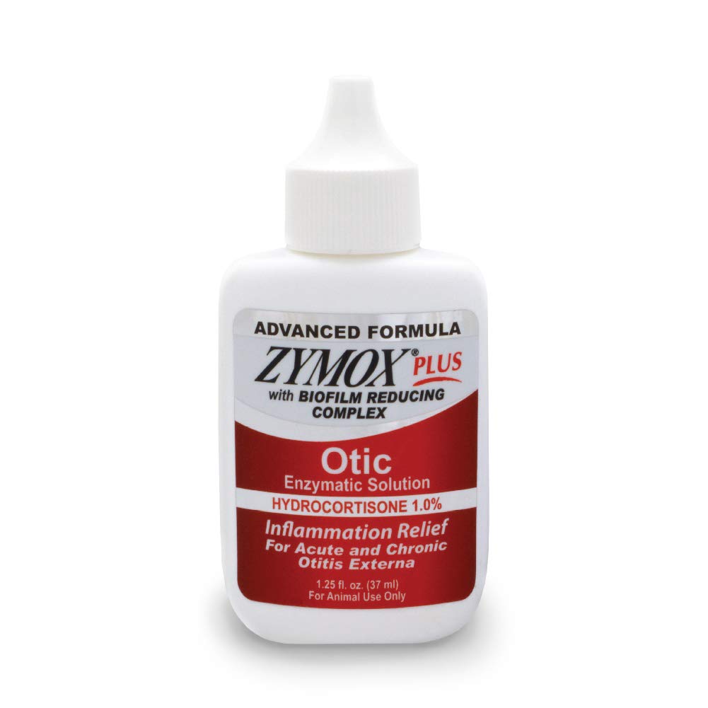 Zymox Advanced Formula Otic Plus bottle front for pet ear care.