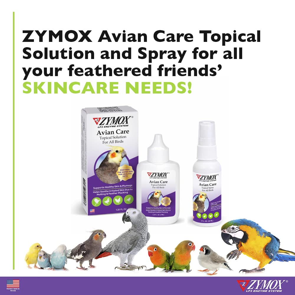 All bird species may benefit from Zymox Avian Care Topical Spray