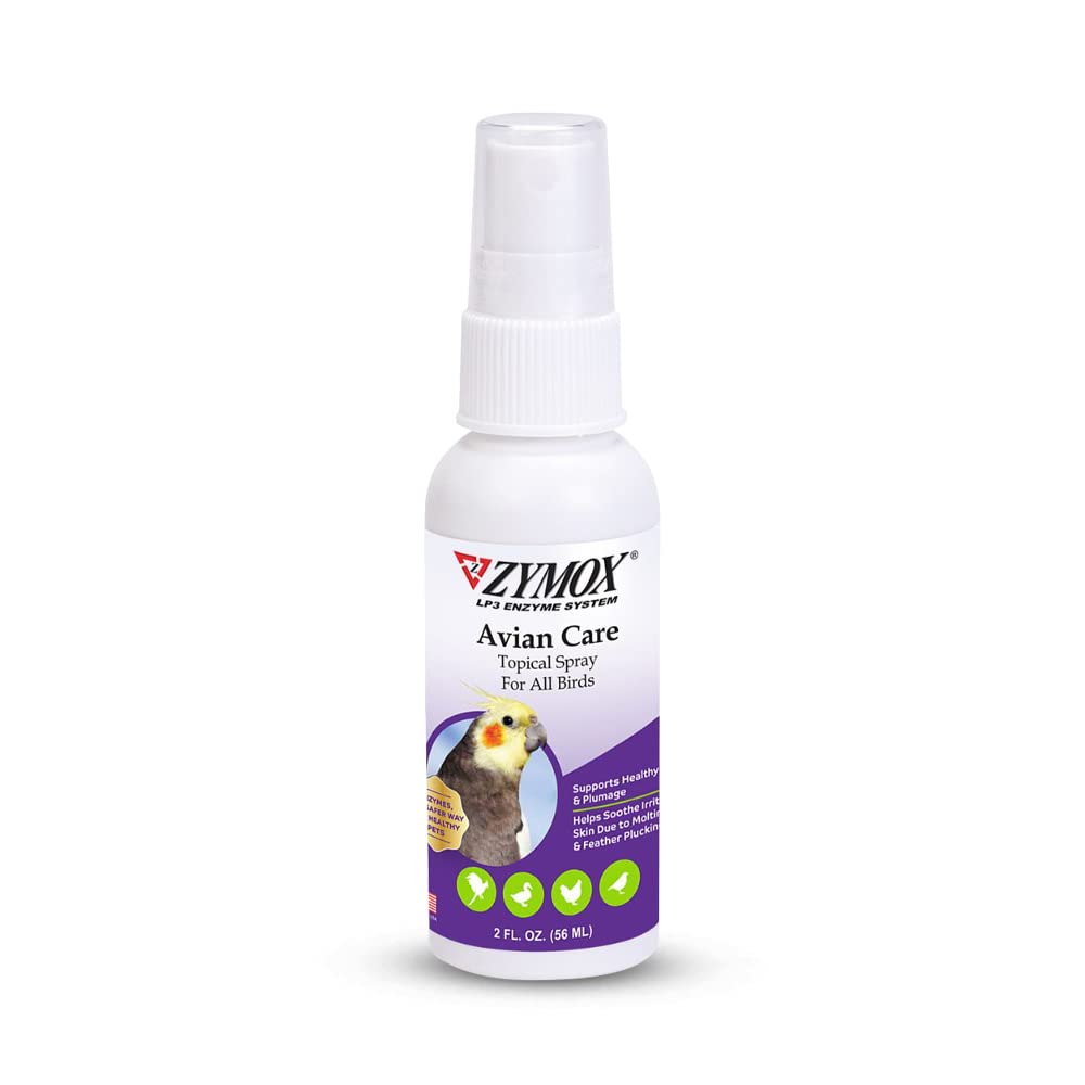 Zymox Avian Care Topical Spray bottle front for soothing bird skin