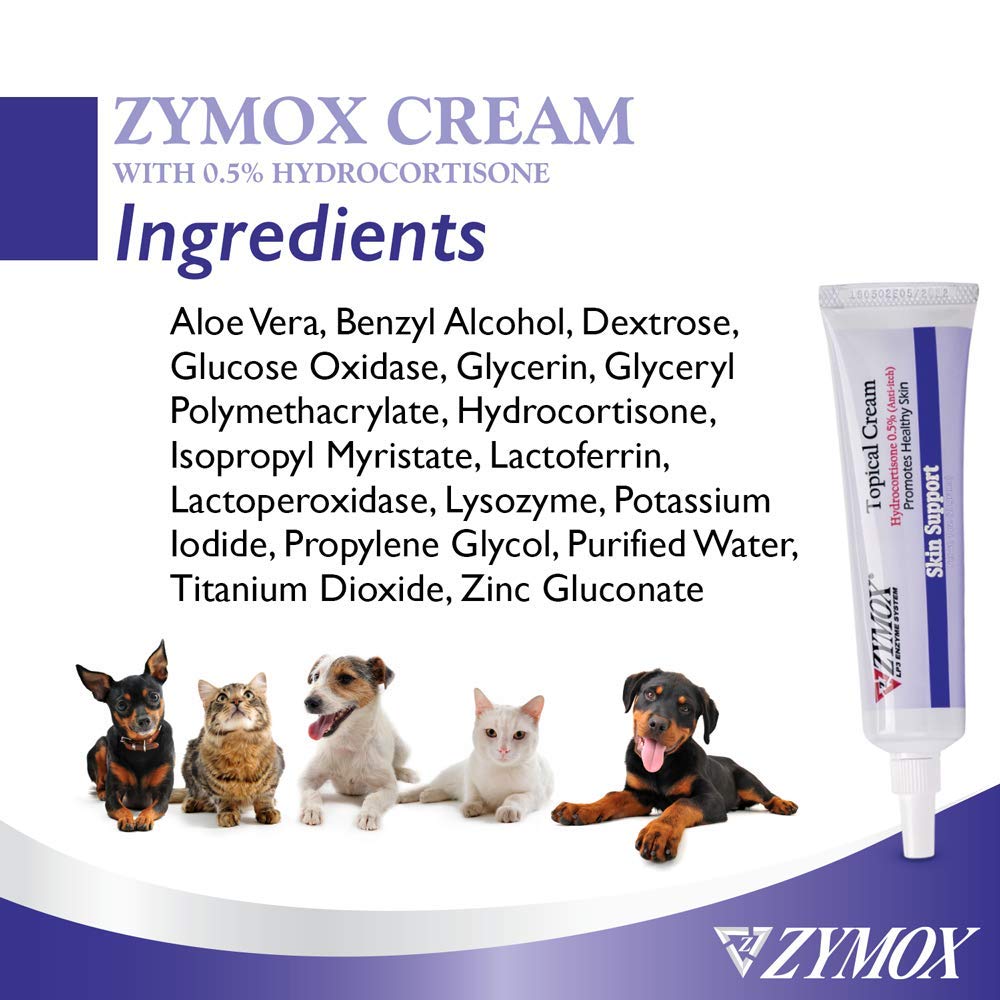 Zymox soothing ointment for dermatitis-related itching in pets.
