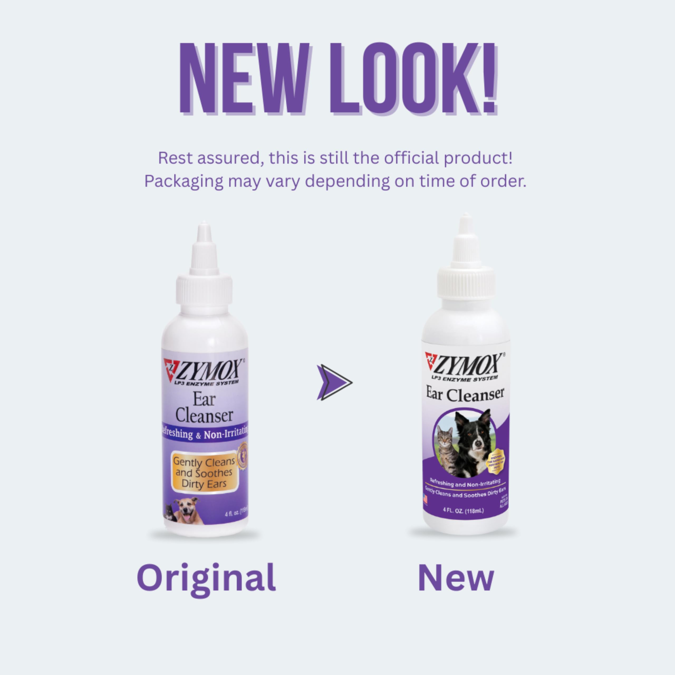 Zymox ear cleanser cat ear application, gentle cleaning.
