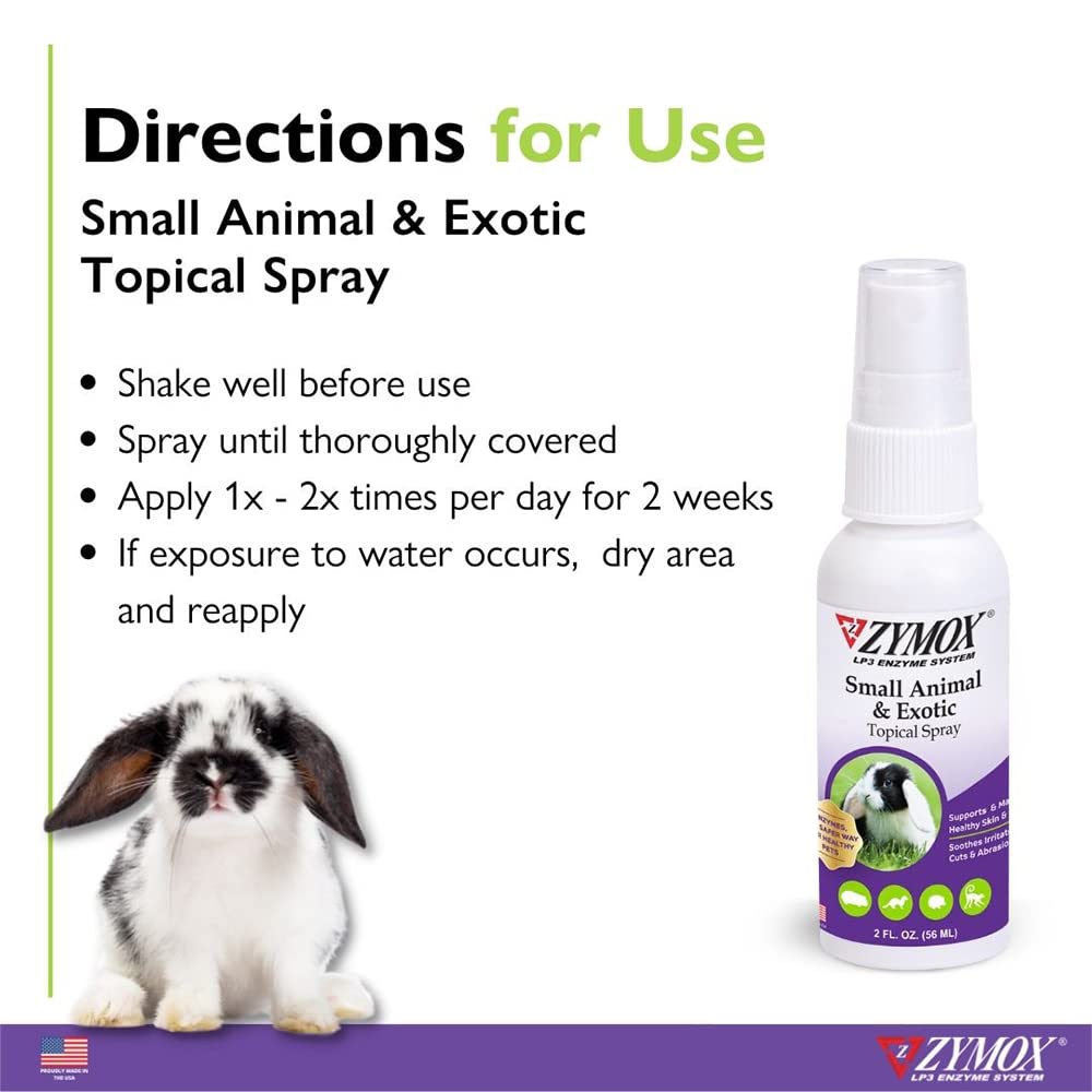 Steroid-free, parabens-free, silicone-free Zymox spray for sensitive skin