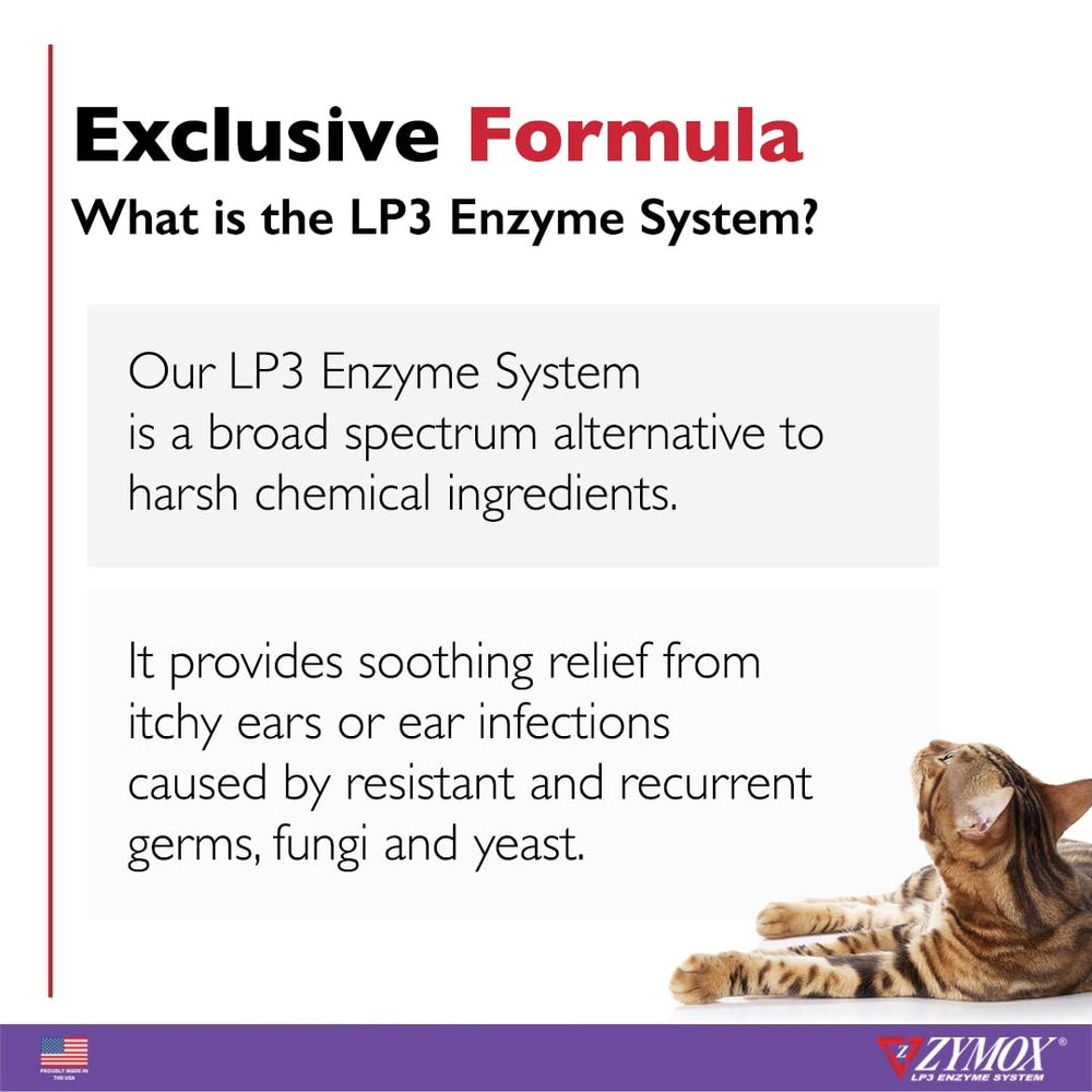 Zymox Otic product applied to a dog's ear during treatment routine.