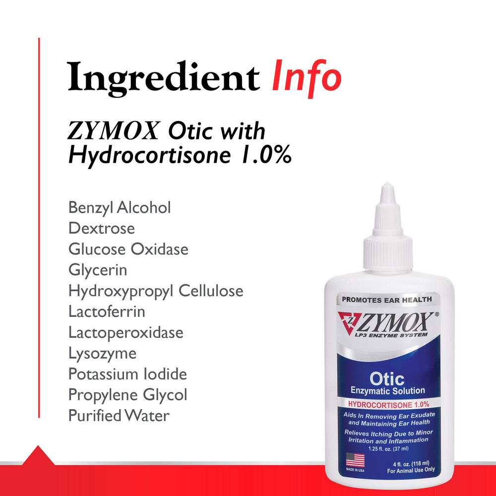 Zymox Otic LP3 enzyme system for antimicrobial action