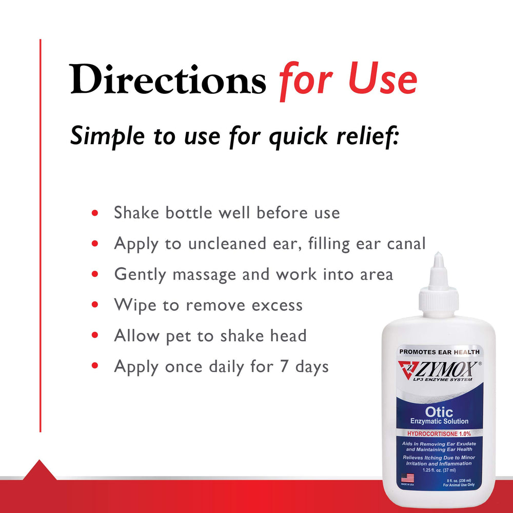 Zymox Otic packaging box displaying the 8 oz size.