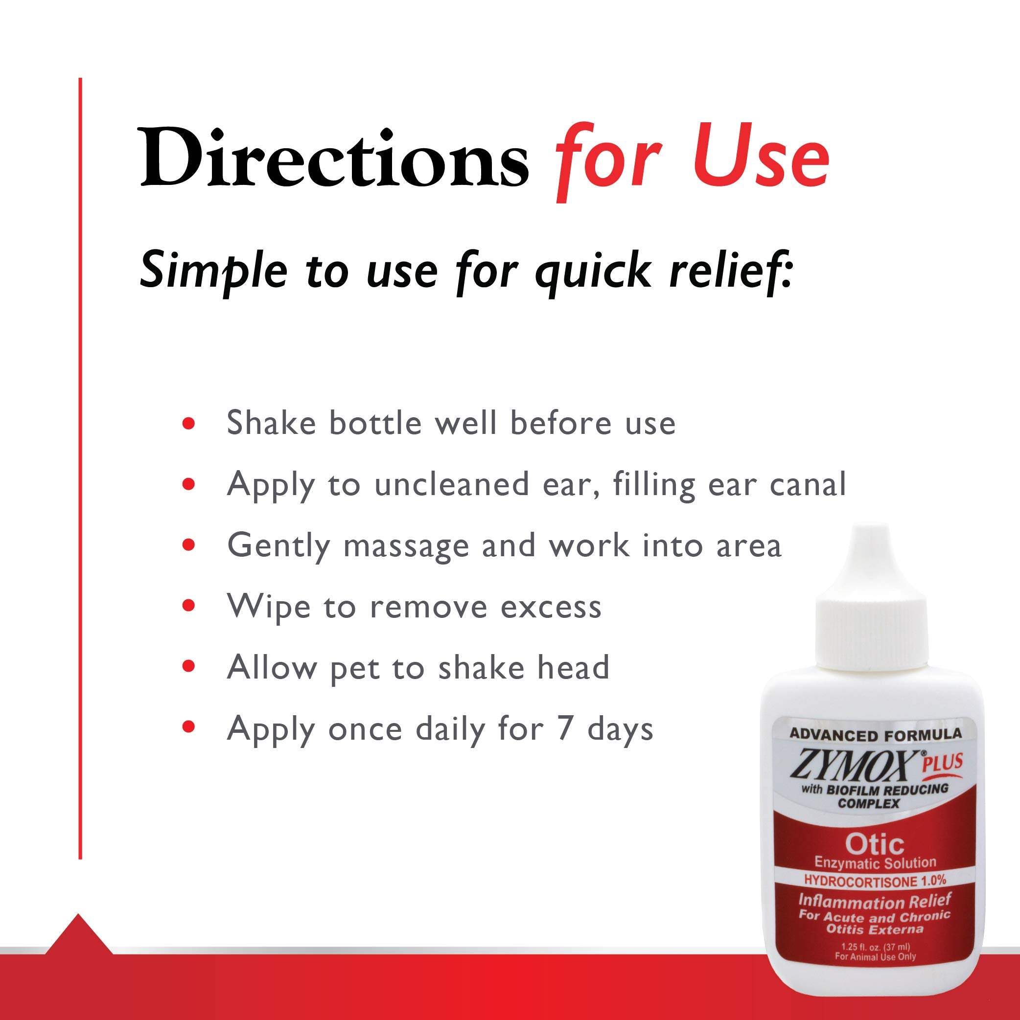 Close-up of the product showing 1% hydrocortisone for itchy ears.