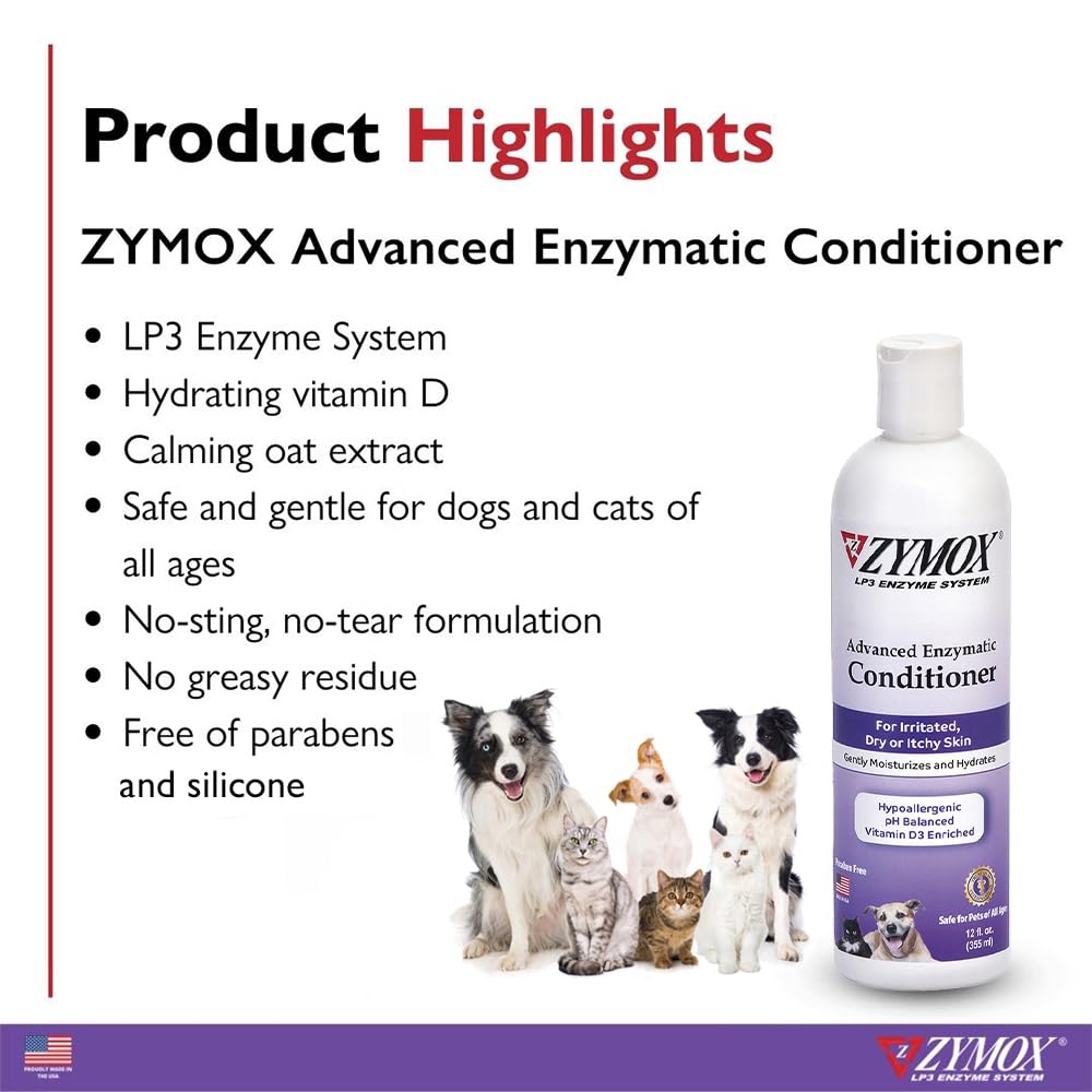 ZYMOX skin soothing enzyme formula provides calm, nourished skin for pets.