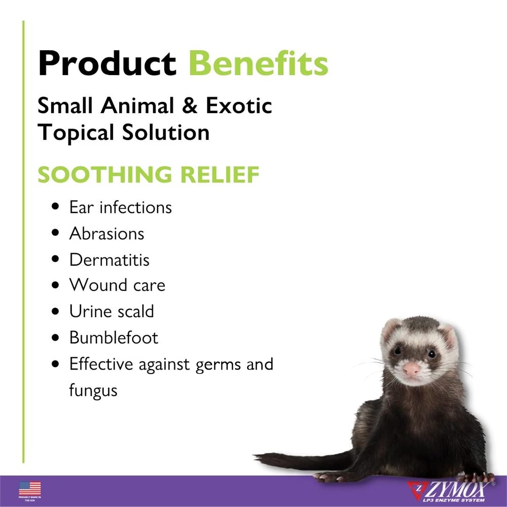 Zymox Small Animal Topical Solution applying on skin demonstrates gentle cleansing
