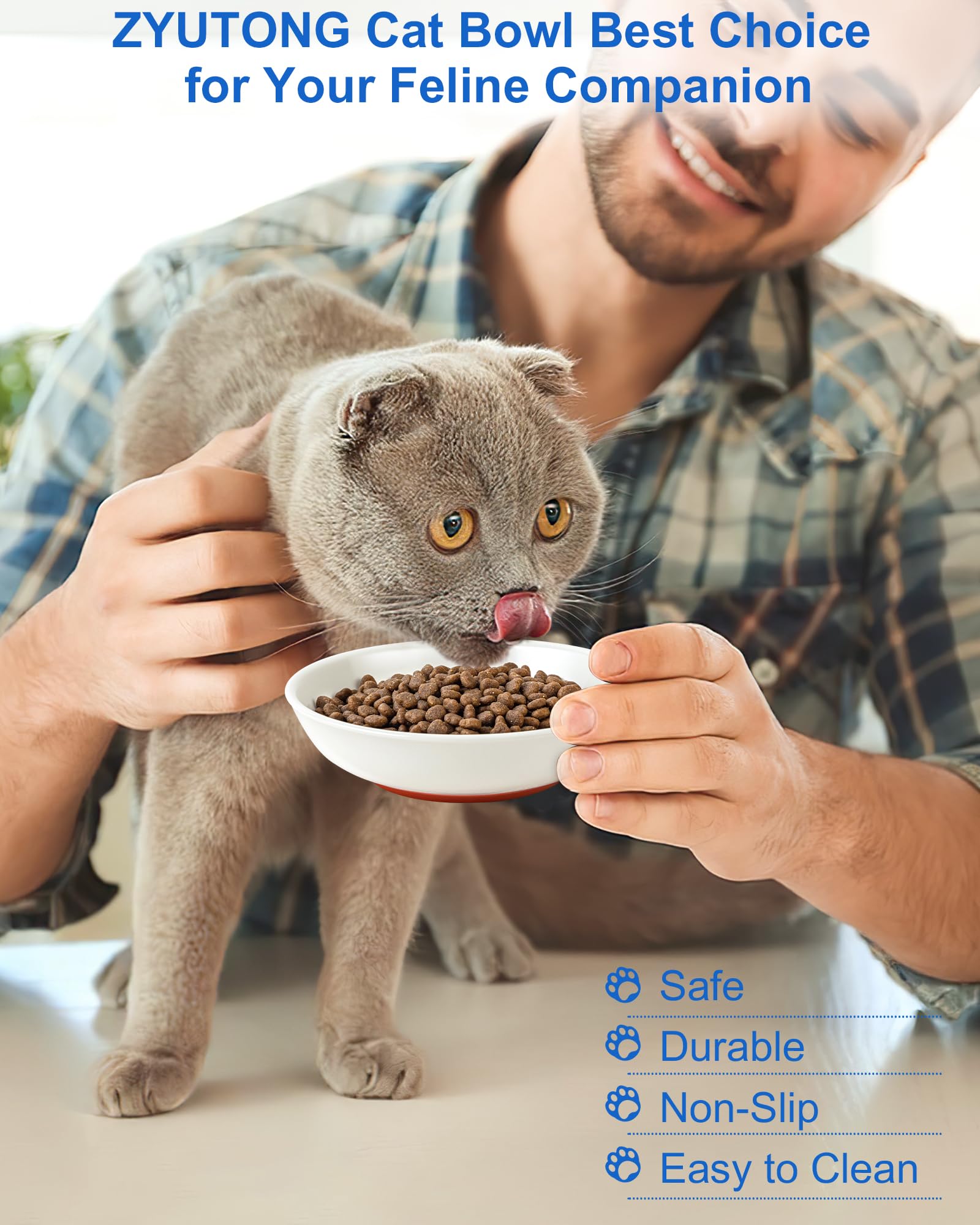 ZYUTONG 5.5-inch wide bowl fits small to mid-size cats