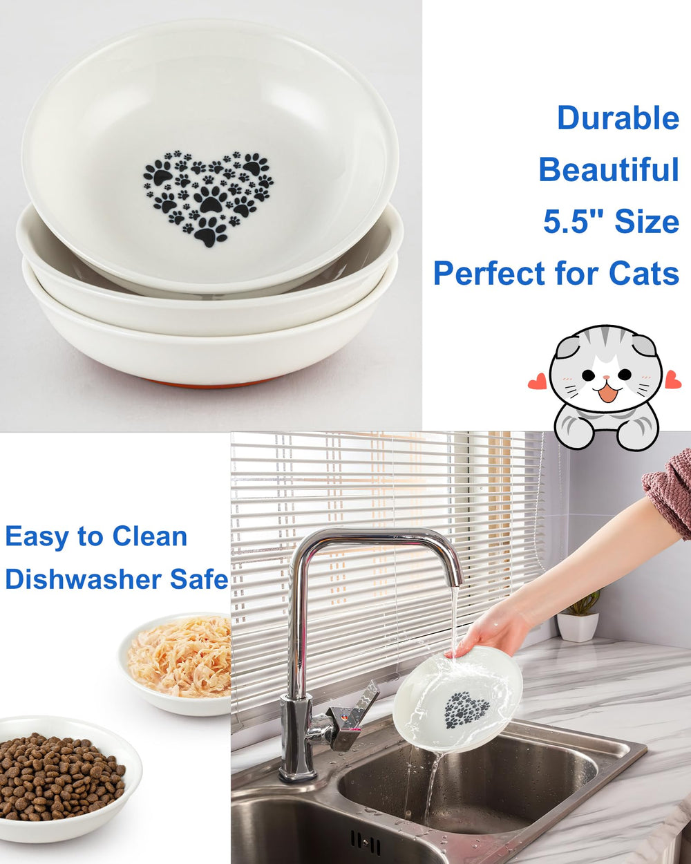 ZYUTONG multi-use bowl suitable for wet, dry foods or water.