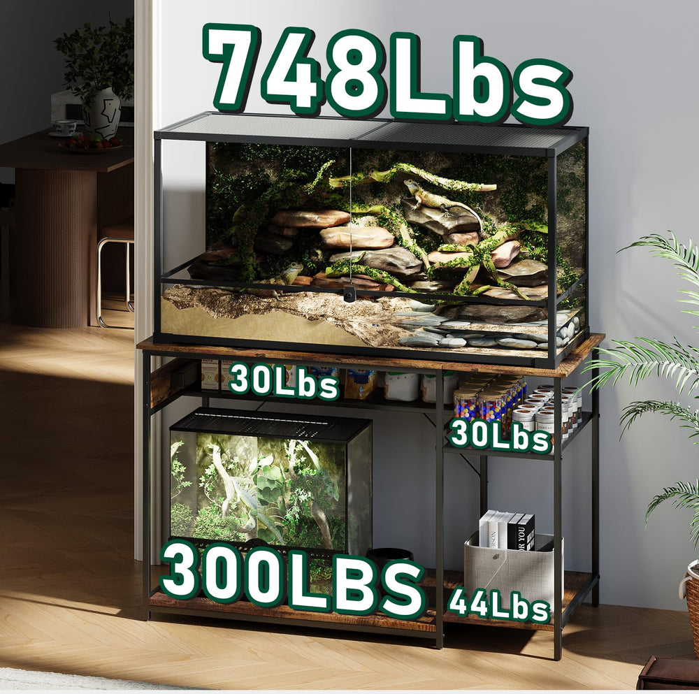 ZZJIHAI reptile stand storage shelves keep supplies organized