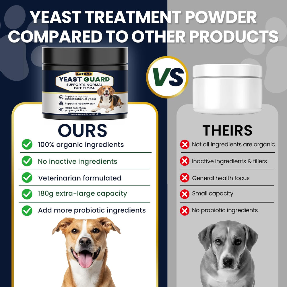Premium herbal blend supports gentle yeast control for dogs.