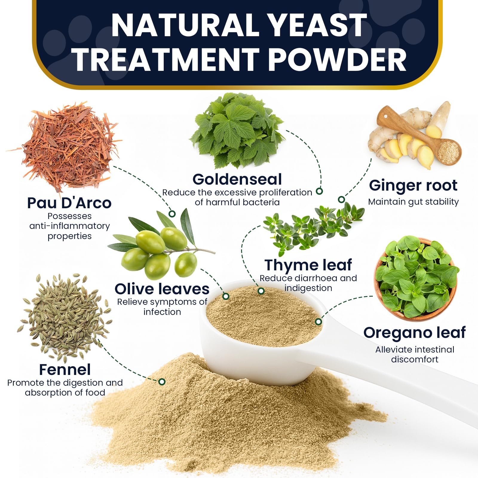 ZZTRMY Yeast Guard for dogs promotes balanced skin and ears with natural herbs.